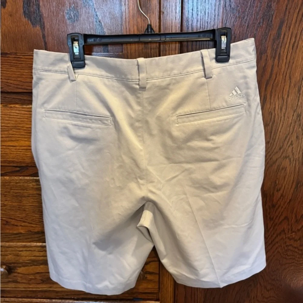 adidas Men's Light Gray Flat Front Shorts